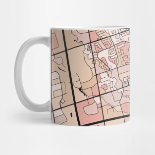 Markham Map Pattern in Soft Pink Pastels Mug